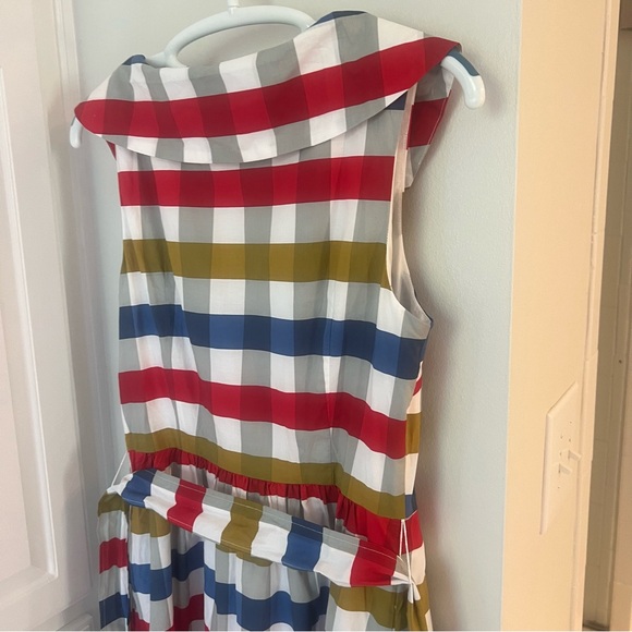 Anthropologie Maeve Cricket Club Multicolor Checkered Dress - Picture 9 of 13